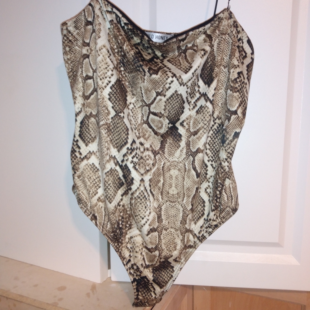 Snakeskin one piece size small